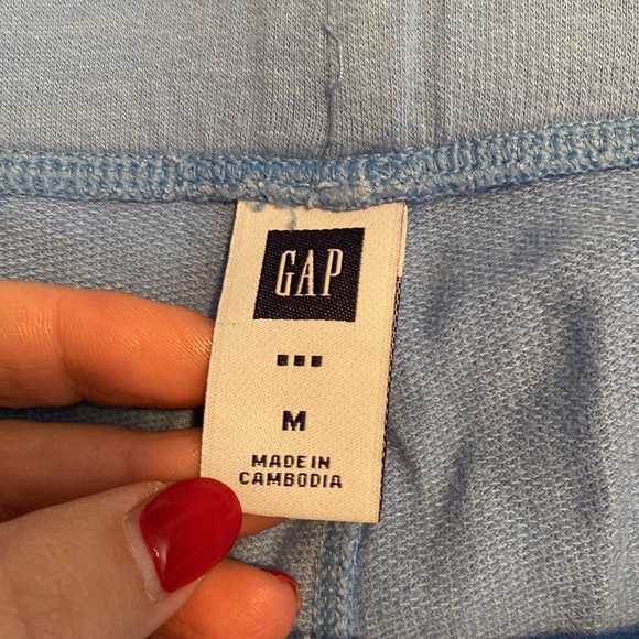 Gap Baby Blue Elastic Waist Wide Leg Capri - Picture 4 of 5